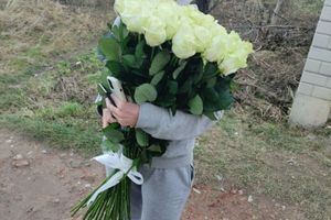 Фотозвіт №100 о доставке букета цветов в Борислав
