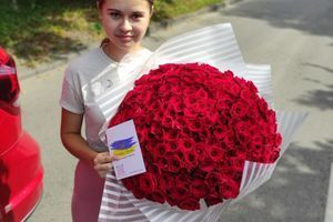Фотозвіт №75 о доставке букета цветов в Дрогобыч