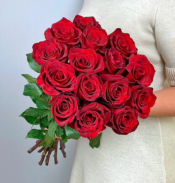 15 червоних троянд 56696 фото