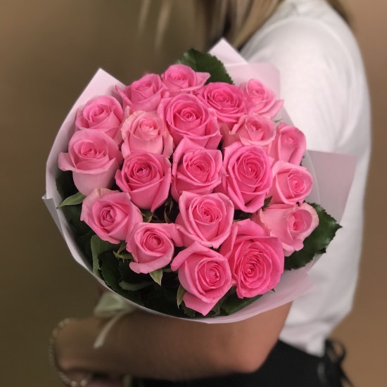 Букет із 19 рожевих троянд 3991 фото