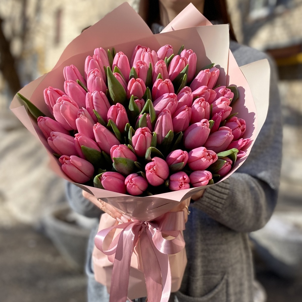 51 рожевий тюльпан 007 фото