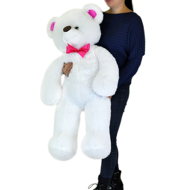 М'яка іграшка "Ведмідь Балун" 100 см білого кольору 28713 фото